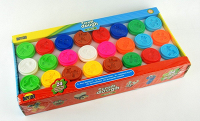 Set plasteline Dromader 02944, 24 tuba të vegjël, shumëngjyrësh
