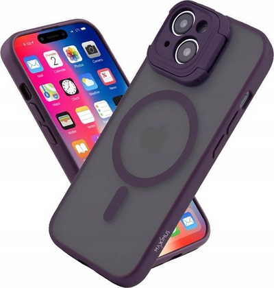 Këllëf telefoni Maxximus MX Kickstand MagSafe për iPhone 15 6.1", me mbajtëse, lejla