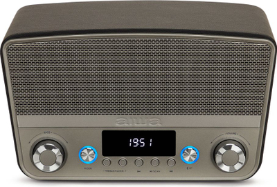 Radio tavoline Aiwa BSTU-750BK, Bluetooth, USB FM, gri