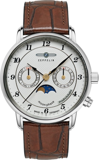 Orë dore Zeppelin 8537-1, për goca, inox, argjend
