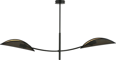 Llambadar Orno PETALO, 2x40W, E14, i zi me të artë