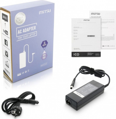 Karikues laptopi Mitsu ZM/DEL195462, 90W, 19.5V 4.6A, 5mm, i zi