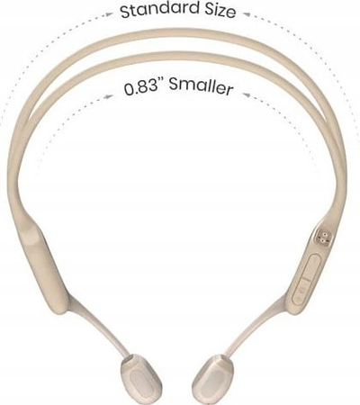 Kufje sportive Shokz OpenRun Pro Mini, me përçim nëpër kockë, Bluetooth, bezhë