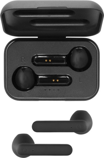 Kufje wireless STREETZ True Wireless Stereo, Bluetooth 5.0, me sensor me prekje, të zeza