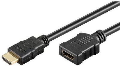 Кабел продолжувач HDMI Premium High Speed, HDMI М во HDMI F, HDMI 2.0, 5m, црн