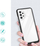 Këllëf telefoni Clear 3in1 për Samsung Galaxy A72 4G, kundra rënjeve, transparent, me kornizë të zezë