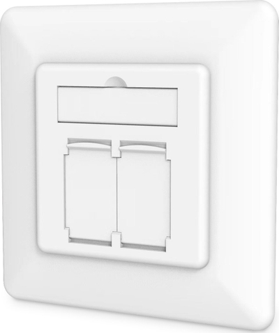 Prizë rrjeti Digitus ZUB, CAT 6A Class EA, 2 porta RJ45, e bardhë