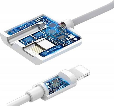 Адаптер аудио Somostel SMS-BZ03, Lightning во 3.5mm и Lightning, бел