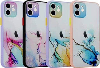 Mbulesë telefoni MX Aquarelle për iPhone 12 Pro, TPU PC, yellow navy