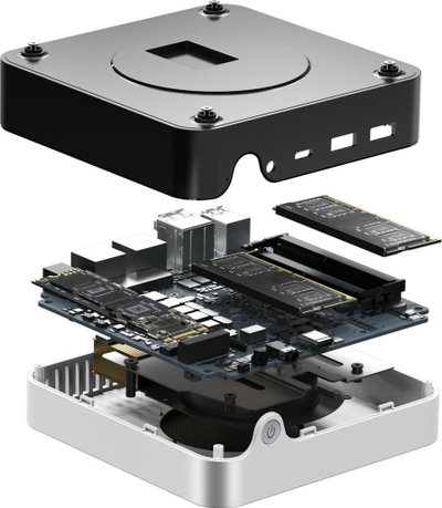 Kompjuter i vogël CHUWI LarkBox X, Intel N150, 16GB RAM, 512GB SSD, bardhë e zi