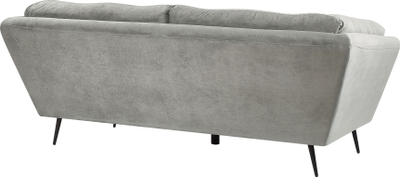 Kauç Beliani Lenvik, 3 veta, material velvet, gri