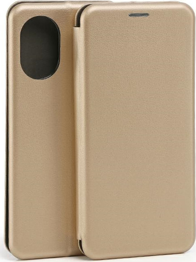 Kuti telefoni Beline Book Magnetic për Oppo Reno 7 Lite, me kapak, ngjyrë gold