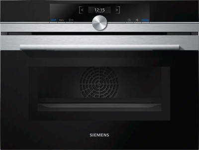 Furrë e vogël e integrume Siemens CM633GB1, 45L, me mikrovalë, inox e zezë