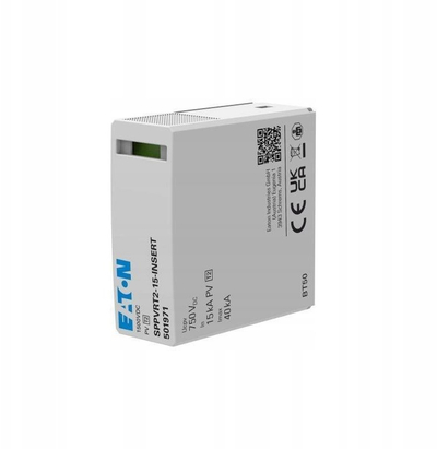 Modul mbrojtës nga mbingarkesa Eaton SPPVRT2-15-INSERT, 750V DC, për sisteme fotovoltaike, i bardhë