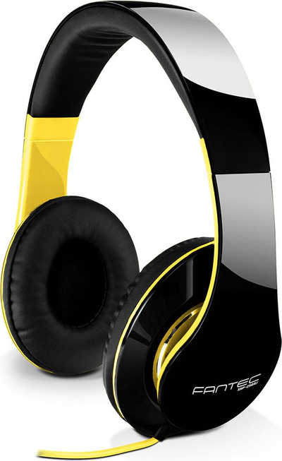 Kufje Fantec SHP-250AJ, 30-15000 Hz, 106 dB, diafragmë 40 mm, kabëll 1.2 m, të zeza/të verdha