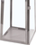 Fener metalik dekor, çelik inox, 42 cm, argjendtë