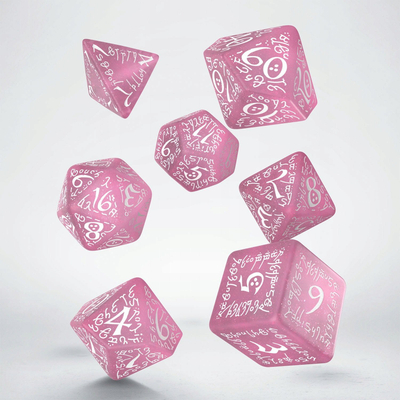 Set zare Q Workshop Elvish Shimmering Pink and White, 7 copë, rozë me shkëlqim