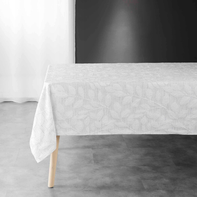 Mbulesë tavoline Gipsy katrore Jacquard, 140 x 240 cm, e bardhë