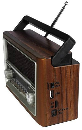 Radio portative LTC Elma Retro BT LXLTC118UBT, FM AM SW, Bluetooth, kafe