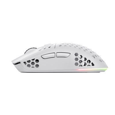 Maus Trust Gaming GXT 929W Helox, 4800 DPI, i bardhë