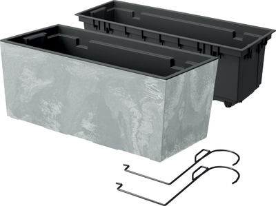 Kuti lulesh Prosperplast Urbi Case DUC400EW, me grepa, efekt beton, gri concrete