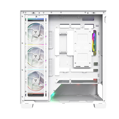 Kuti kompjuteri Modecom Volcano Stellar Plus ARGB Midi 5F, mid tower, panel anësor xham, e bardhë