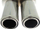 Silencer i pasëm TurboWorks D Rear Muffler, hyrje 63.5mm, dalje 2x76mm, inox i lëmuar