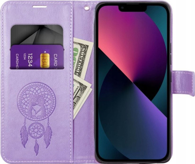 Kapak libri OEM MEZZO Dreamcatcher për Samsung Galaxy A05s, me xhepa për karta, mbyllje magnetike, lejla
