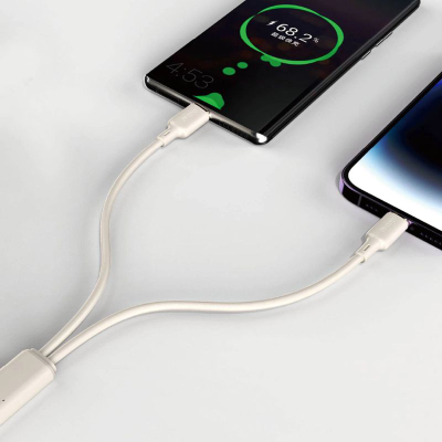 Kabllo karikimi Dudao L7SCL USB C në Lightning, 30W, 2m, bezhë