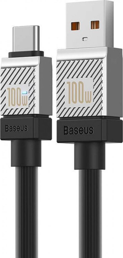 Kabllo USB Baseus CoolPlay CAKW000601, USB-A në USB-C, 1 m 100W, i zi