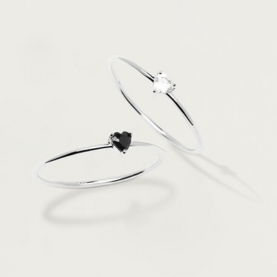 Unazë PD Paola White Heart Silver AN02-223