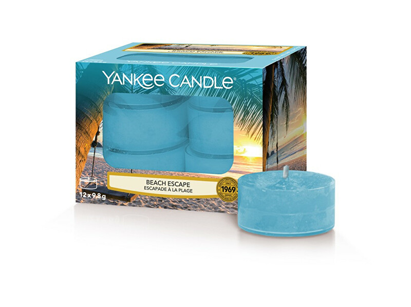 Set qirinj aromatikë Yankee Candle Beach Escape Scented Tea Candles, 12 x 9.8 g
