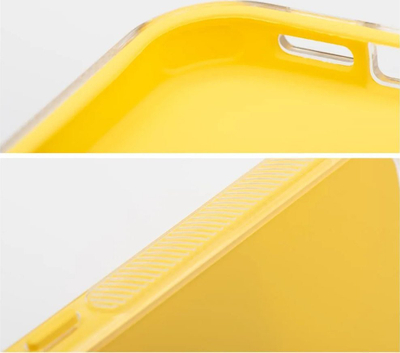 Futera telefoni Matrix për iPhone 14, TPU, mbron nga goditjet, e verdhë transparente