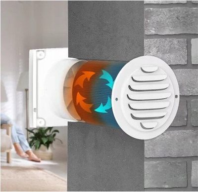 Ventilator muri me rikuperim të nxehtësisë Blauberg VENTO Expert A50 1 Pro, qeramik, me telekomandë, i bardhë