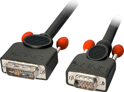 Kabllo Lindy DVI-A - D-Sub (VGA), 1m, e zezë