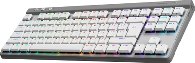 Tastierë gaming Logitech G515 LIGHTSPEED TKL, wireless, mekanike low profile, e bardhë