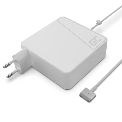 Karikues laptopi Green Cell GC, 85W, MagSafe 2, i bardhë