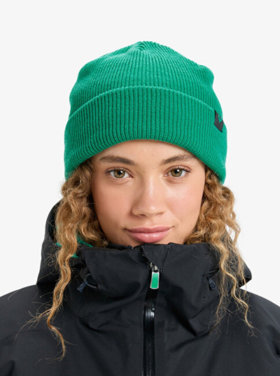 Kapelë beanie Roxy Folker, për femra, e gjelbër