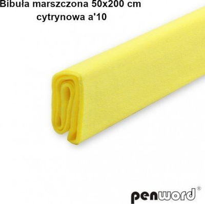 Letër krep Penword Lemon, 50x200cm, set me 10 fletë, e verdhë