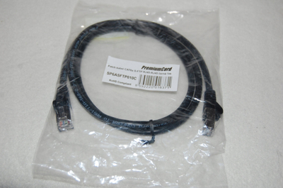 Kabllo rrjeti PremiumCord CAT6a S-FTP, RJ45 RJ45, 1m, i zi