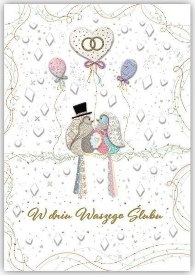 Kartolinë urimi Trend Wedding TS, formati B6, reliev 3D, me zarf