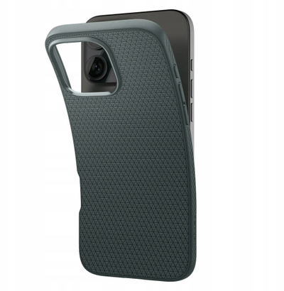 Mbrojtëse telefoni Spigen Liquid Air për iPhone 17 Pro Max, antirrëshqitëse, Abyss Green