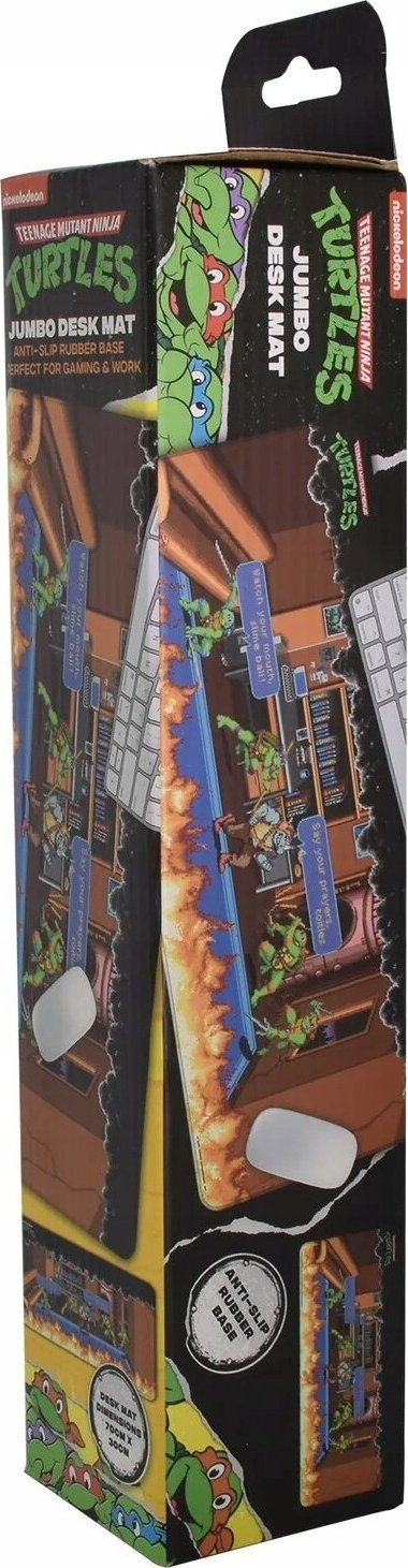Маса за биро Teenage Mutant Ninja Turtles Jumbo Desk Mat, неопрен, 70 x 30 cm, многуобоена