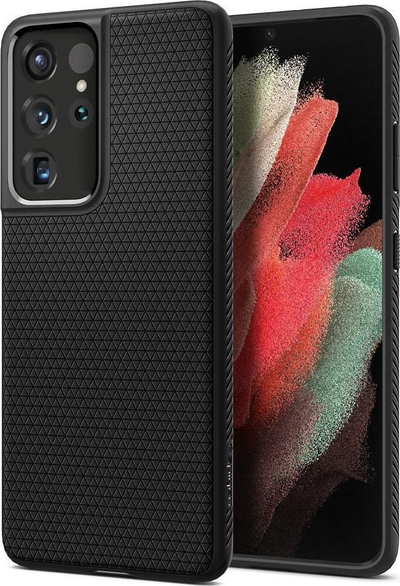 Mbrojtëse Spigen Liquid Air për Galaxy S21 Ultra, e zezë mat