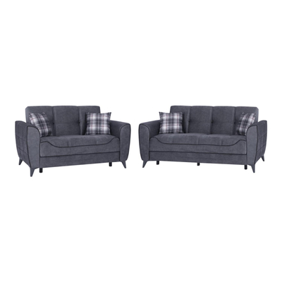 Set divanësh Juana 2-pjesësh HM11246.10, gri