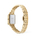 Orë për femra Daniel Wellington Quadro 20x26 Roman Numerals Date 5-link DW00100861, e artë