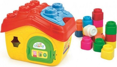 Lodër ndërtimi Clementoni Baby Clemmy Peppa Pig Little House, 15 blloqe të buta, 18+ muaj, shumëngjyrëshe