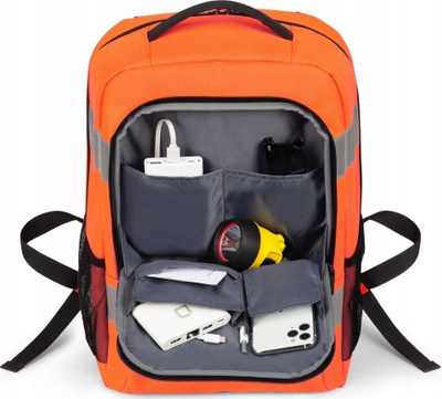 Çantë shpine Dicota Hi Vis Base, 24L, material 600D RPET, portokalli e ndezur