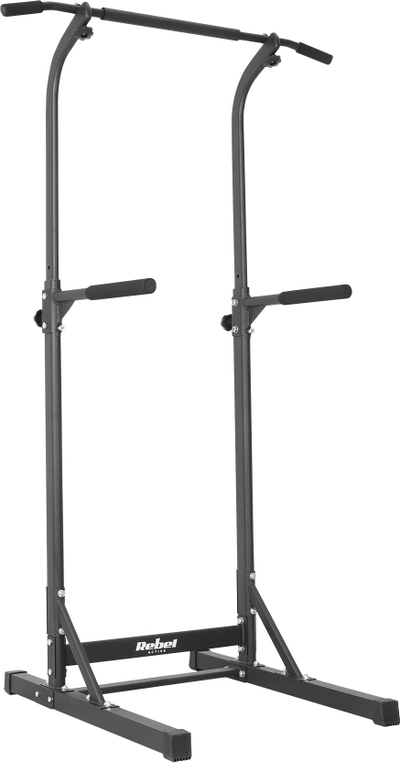 Shufër stërvitje multifunksionale REBEL ACTIVE RBA-2407, lartësi e rregullueshme 181-213 cm, mban deri 120 kg, e zezë