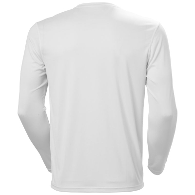 Блуза со долги ракави Helly Hansen Tech Crew 2.0, технички полиестер, UPF 50, бела